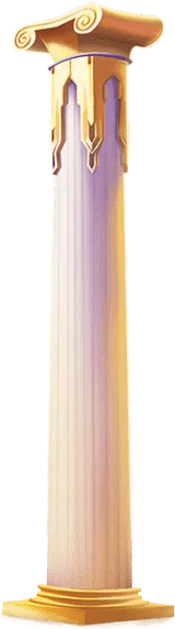 Marble column White marble column with golden capital